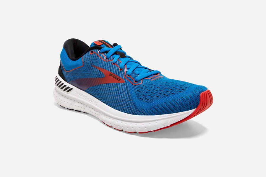 Brooks Transcend 7 Road Running Shoes Mens Blue/Red 132698-QZA